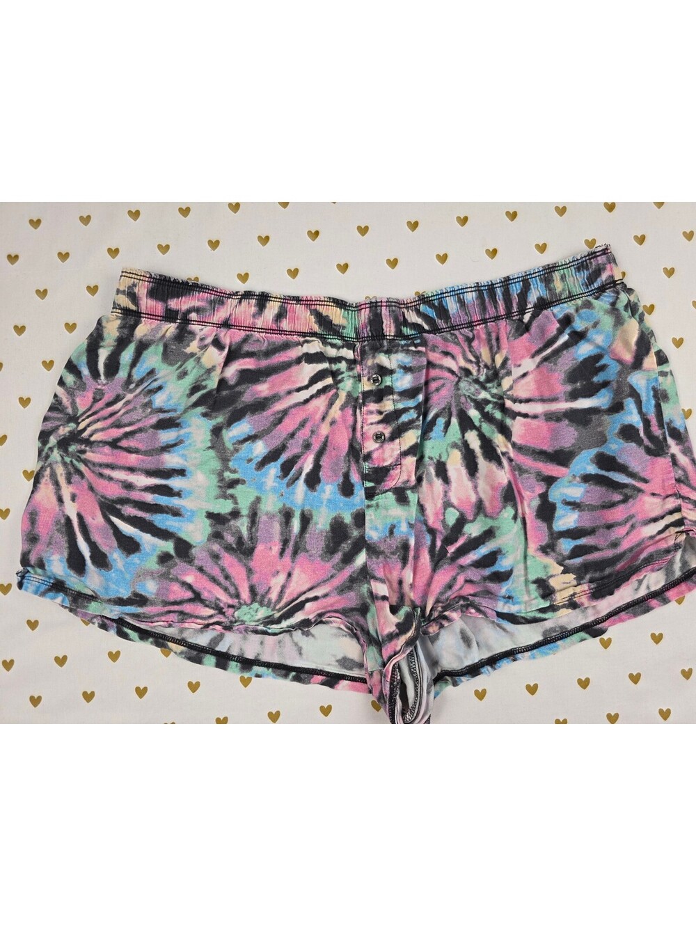Victorias Secret PINK Tye Dye LARGE Sleep Shorts Boxers Pajama Bottoms